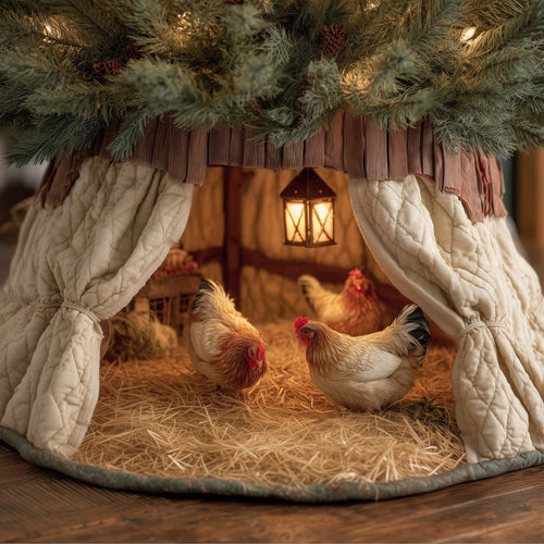 Chicken Coop Quilted Tree Skirt GFTOTG1758