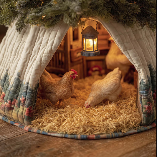 Chicken Coop Quilted Tree Skirt GFTOTG1759