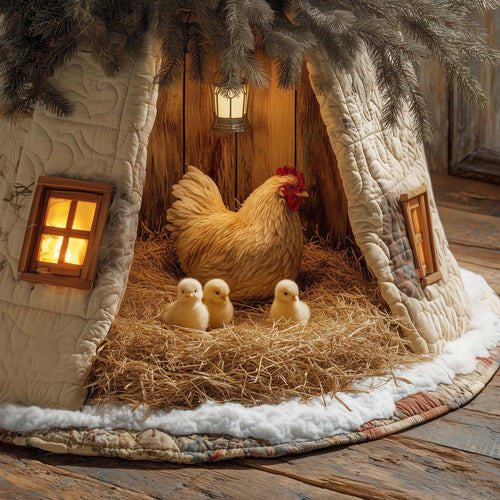 Chicken Coop Quilted Tree Skirt GFTOTG1761