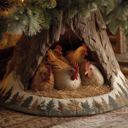 Chicken Coop Quilted Tree Skirt GFTOTG1763