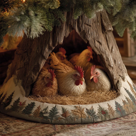 Chicken Coop Quilted Tree Skirt GFTOTG1763