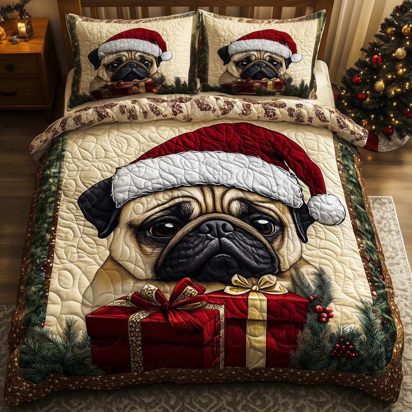 Adorable Pug Duvet Cover Set GFTOTG1771