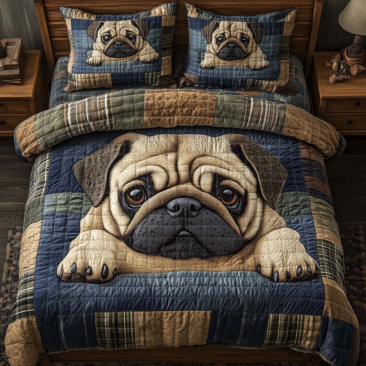 Adorable Pug Duvet Cover Set GFTOTG1774