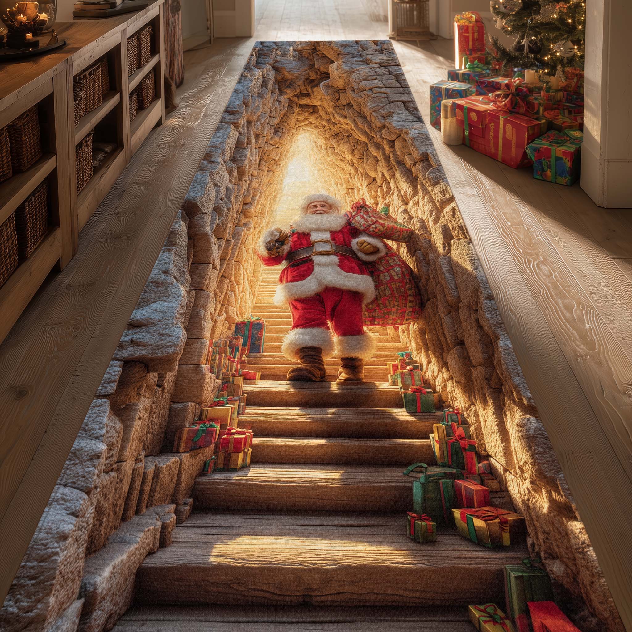 Jolly Santa Runner Rug GFTOTG1786 – Patchique Store