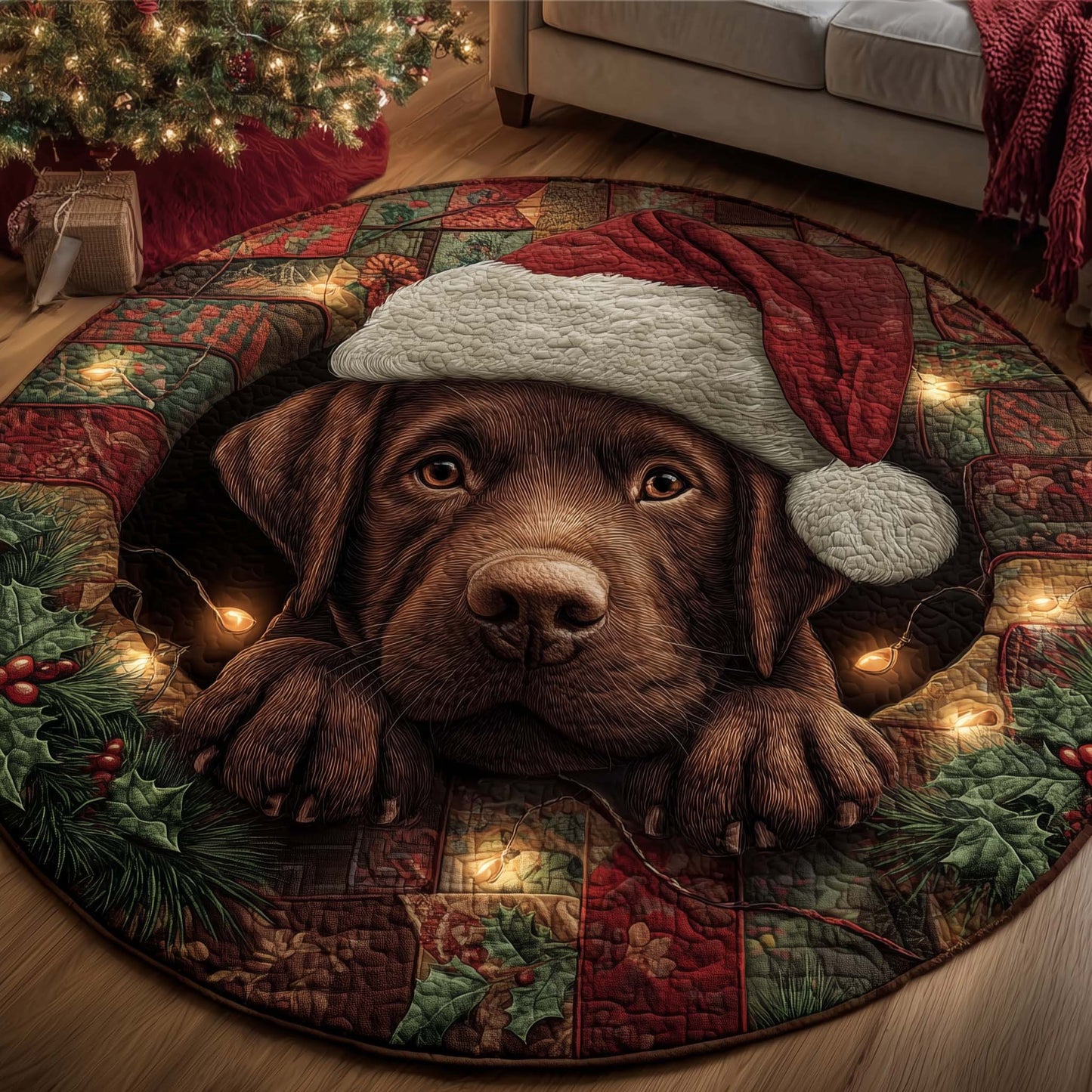 Adorable Labrador Quilted Round Mat GFTOTG1787