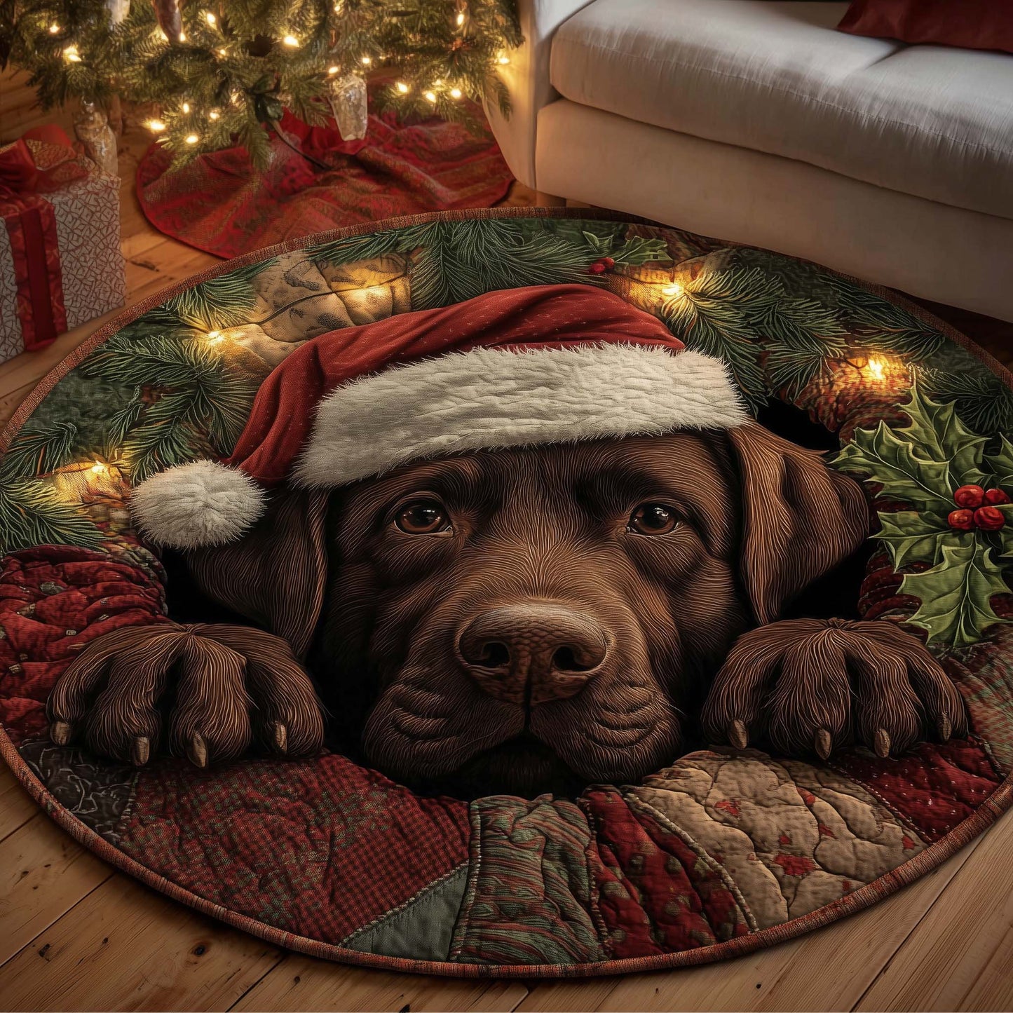 Adorable Labrador Quilted Round Mat GFTOTG1788