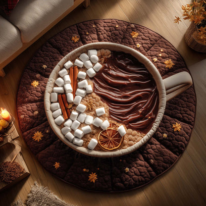 Hot Chocolate Quilted Round Mat GFTOTG1793