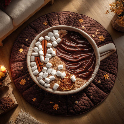 Hot Chocolate Quilted Round Mat GFTOTG1793