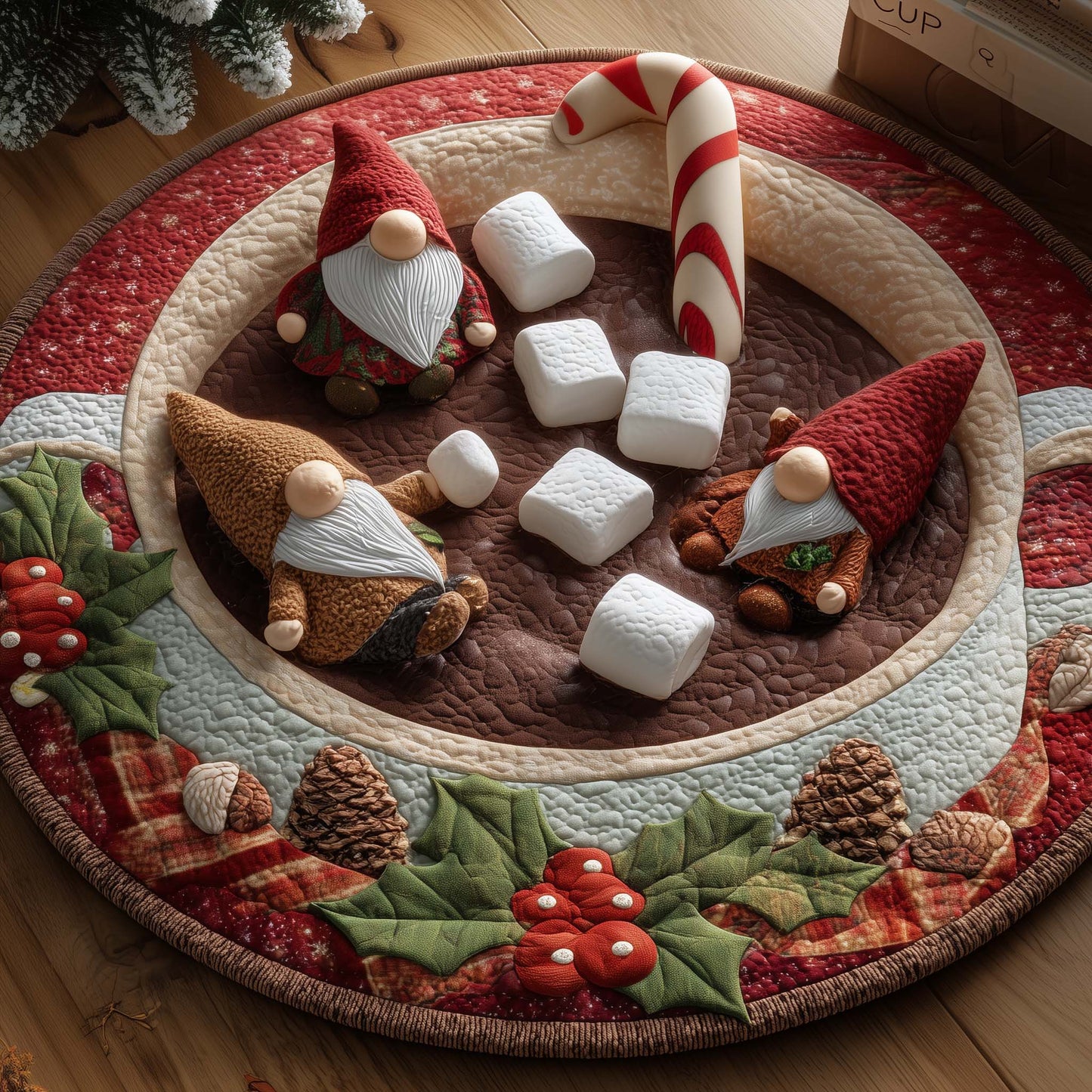 Hot Chocolate Quilted Round Mat GFTOTG1796