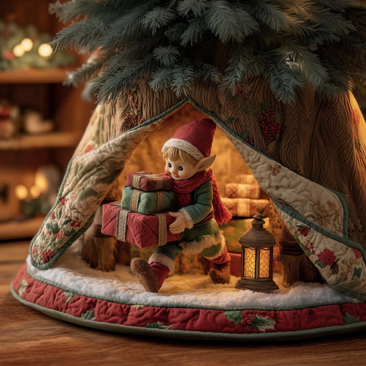 Elf Delivery Quilted Tree Skirt GFTOTG1802
