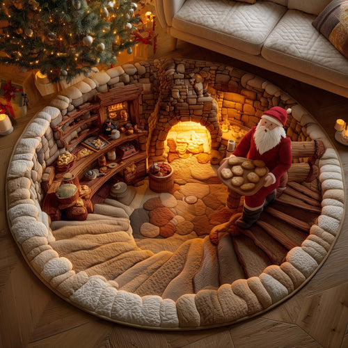 Santa Bakery Quilted Round Mat GFTOTG1827