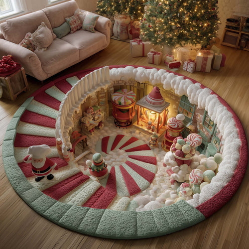 Peppermint Factory Quilted Round Mat GFTOTG1831