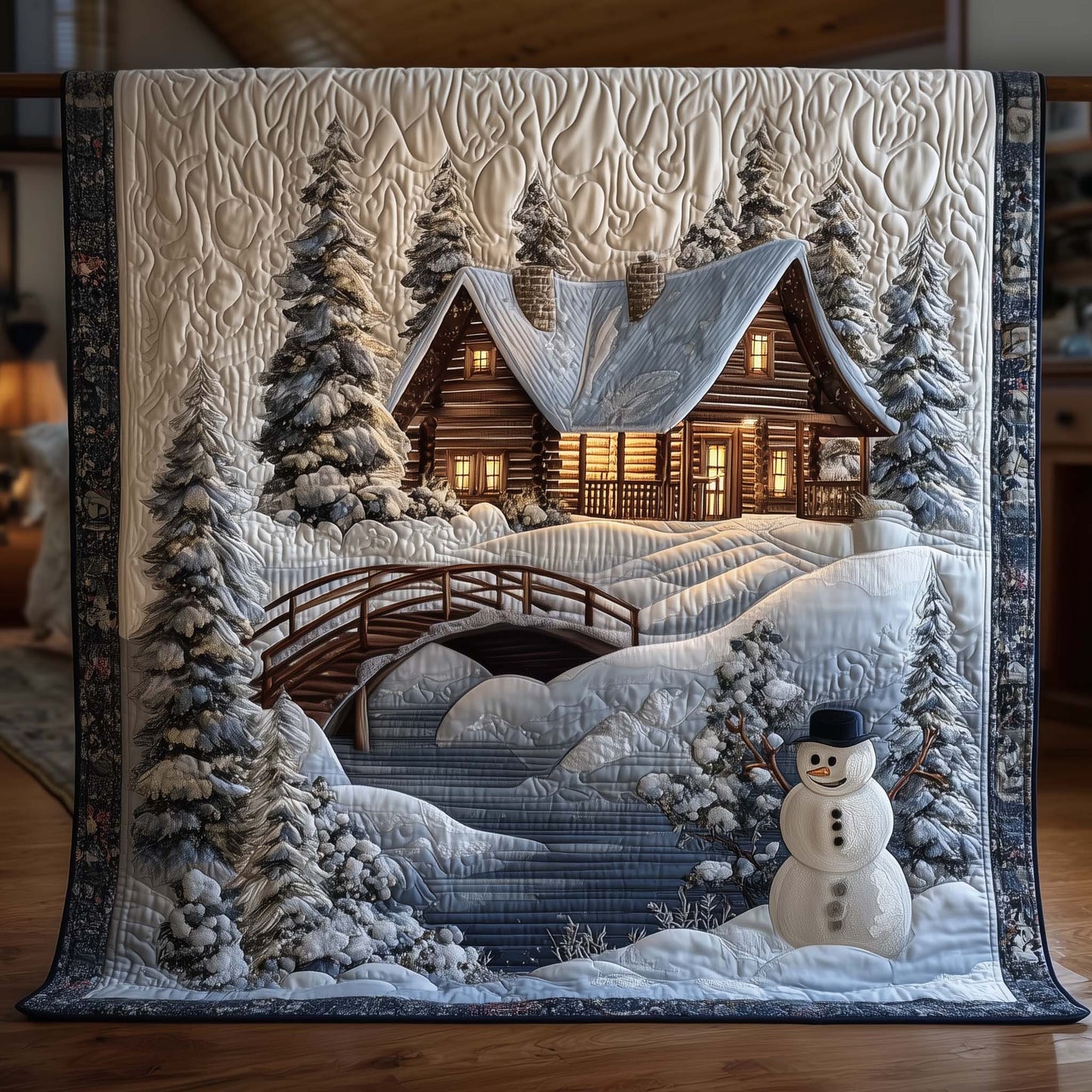 Log Cabin Quilted Blanket GFTOTG1833