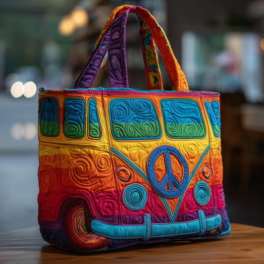 Hippie Journey Quilted Tote Bag GFTOTG183