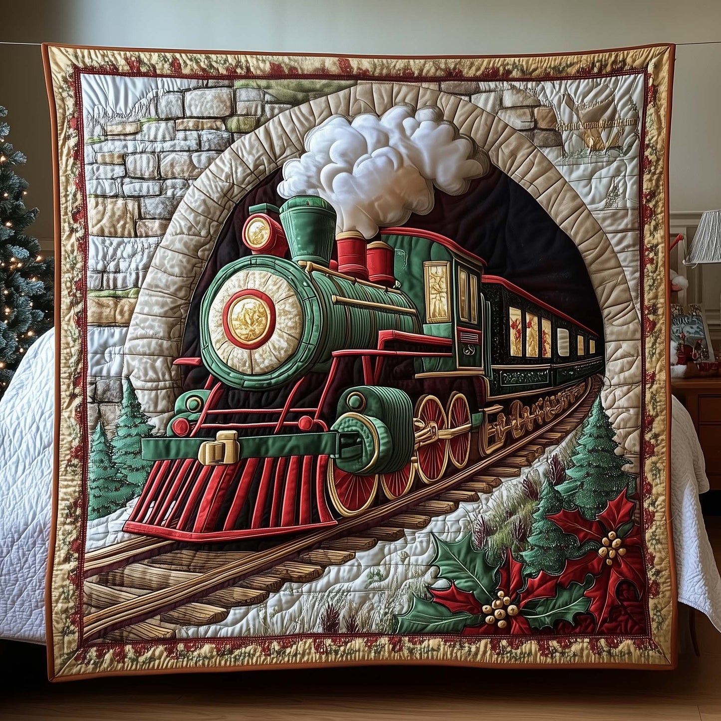 Yuletide Express Quilted Blanket GFTOTG1841