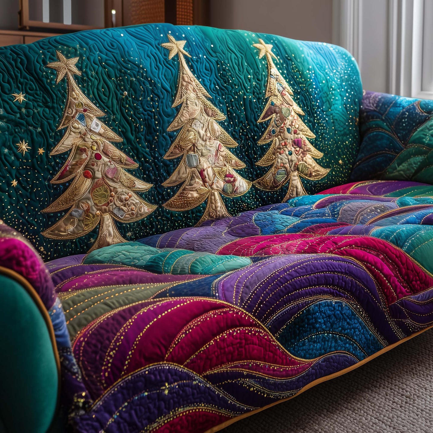 Evergreen Quilted Sofa Cover GFTOTG1851