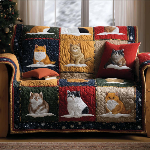 Whimsical Cats Quilted Sofa Cover GFTOTG1865