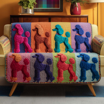 Whimsical Poodle Quilted Sofa Cover GFTOTG1870