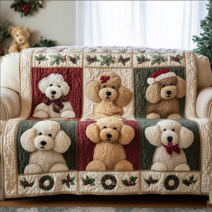 Whimsical Poodle Quilted Sofa Cover GFTOTG1872