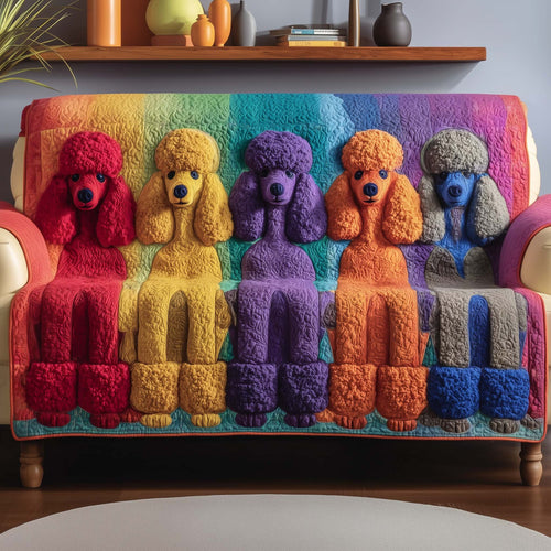 Whimsical Poodle Quilted Sofa Cover GFTOTG1873