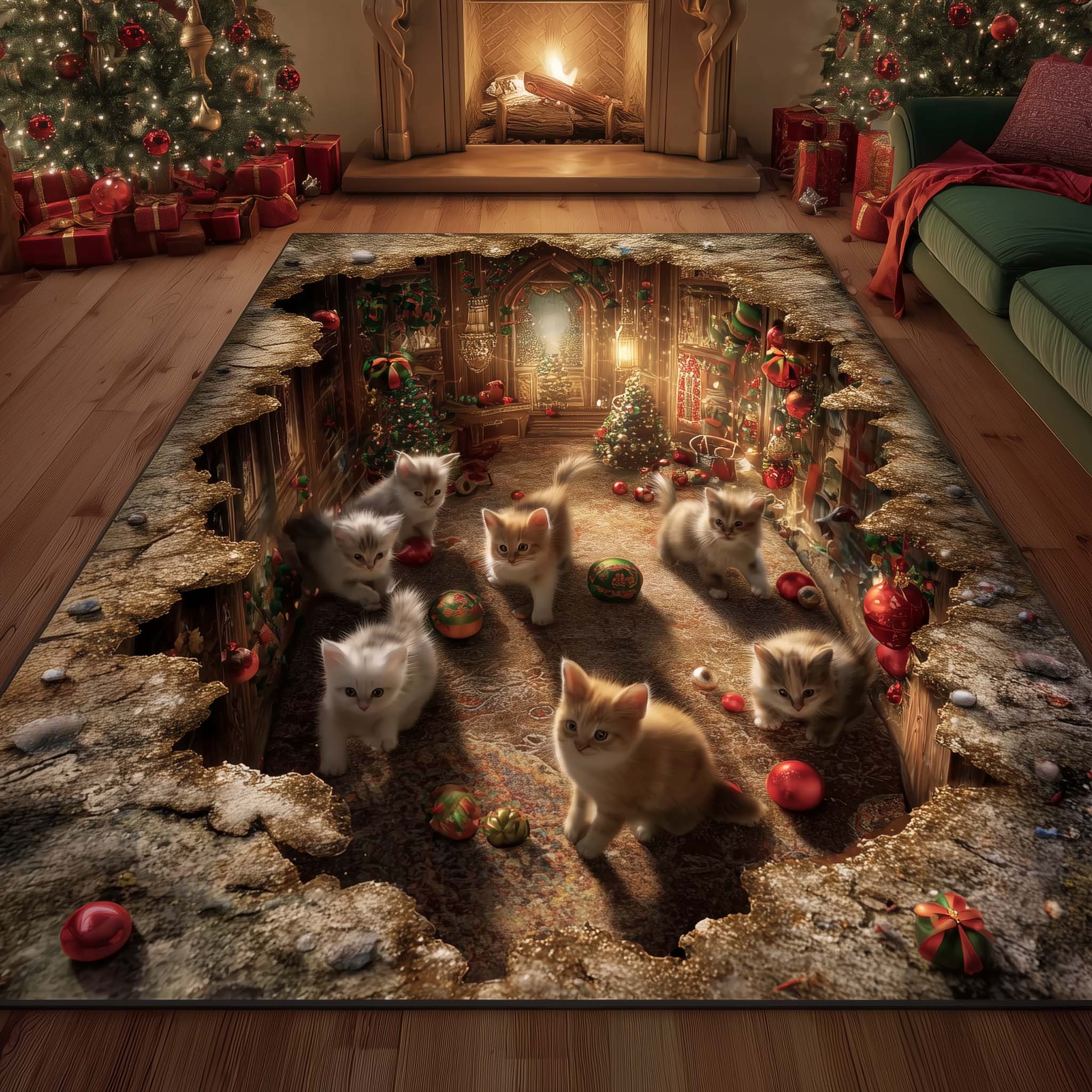 Cat Rug Design Adorable Cats Area Rug GFTOTG1917 – Patchique Store