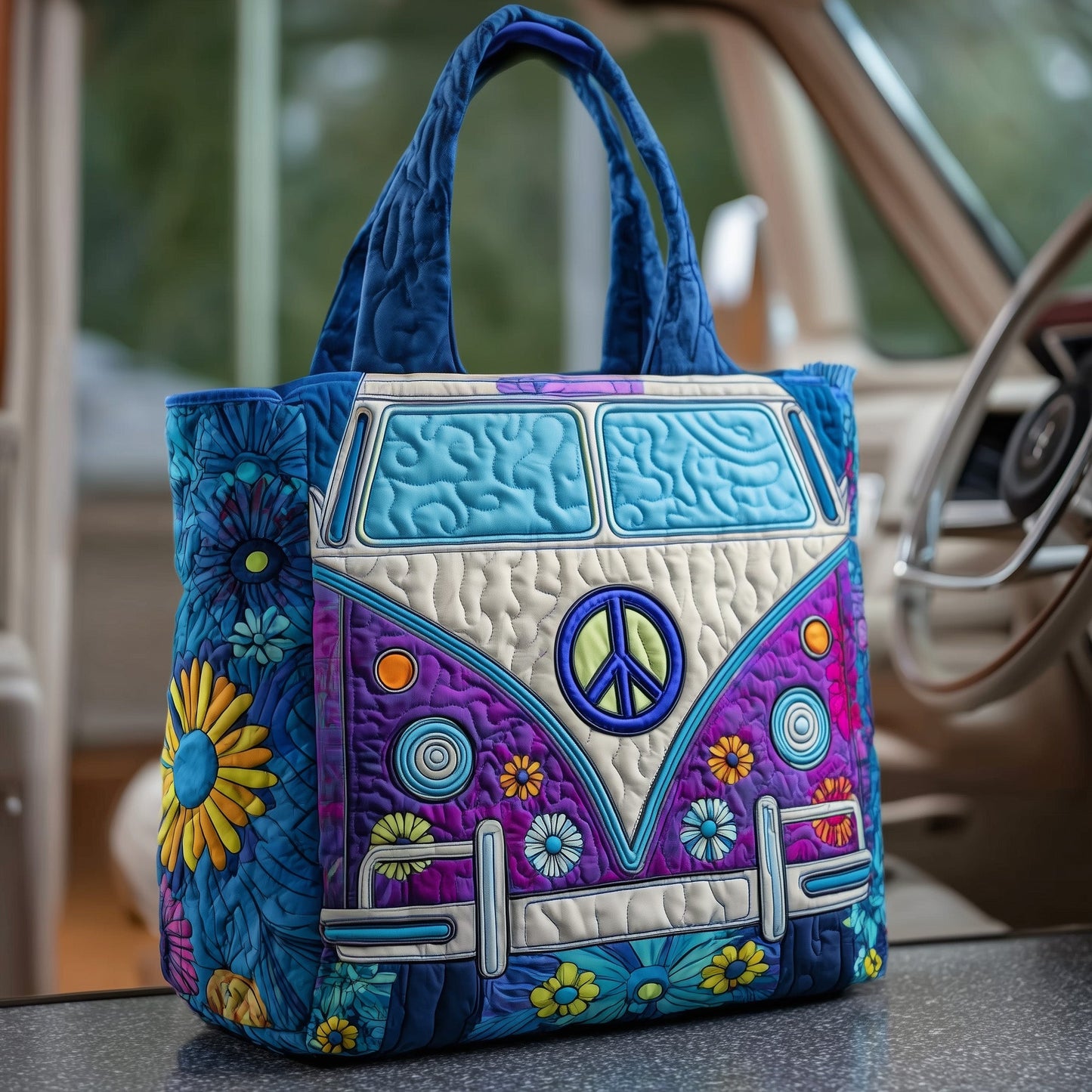 Hippie Journey Quilted Tote Bag GFTOTG193
