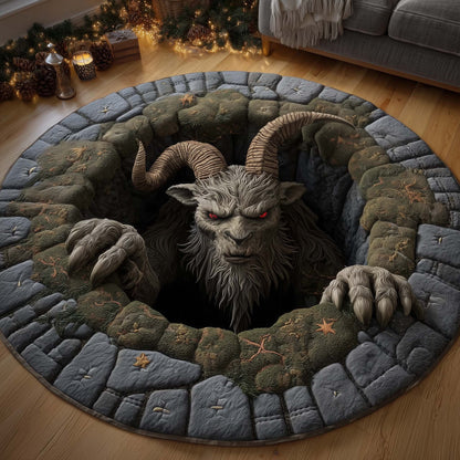 Sinister Claus Quilted Round Mat GFTOTG1937