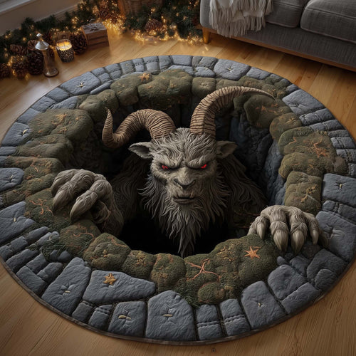 Sinister Claus Quilted Round Mat GFTOTG1937