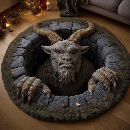 Sinister Claus Quilted Round Mat GFTOTG1938