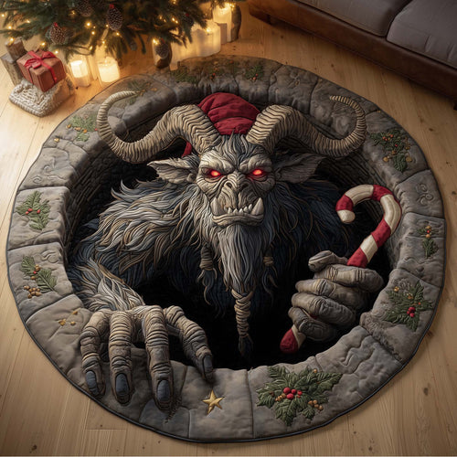 Sinister Claus Quilted Round Mat GFTOTG1940