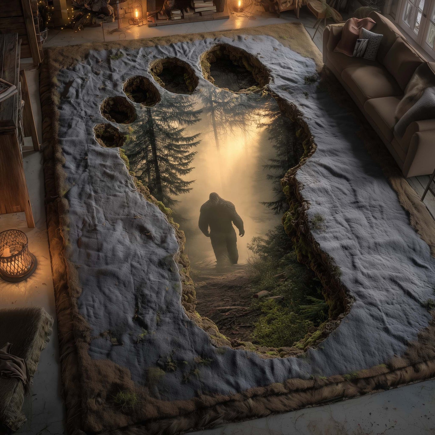 Bigfoot Tracks Area Rug GFTOTG1947