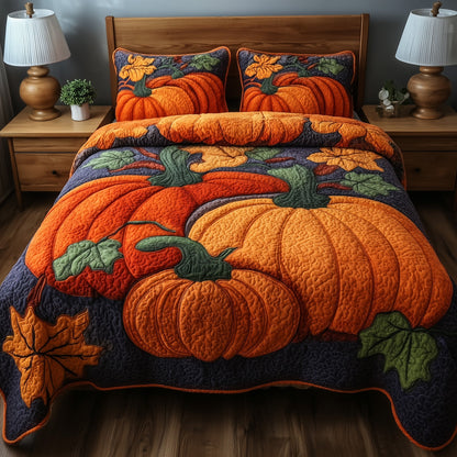 Pumpkin Harvest Quilted Bedding Set GFTOTG195