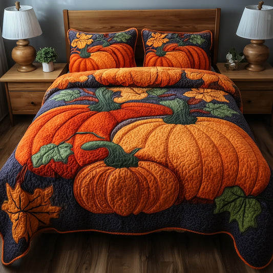 Pumpkin Harvest Quilted Bedding Set GFTOTG195