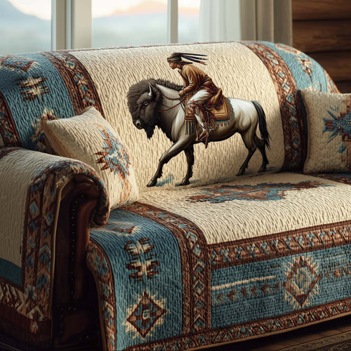 Majestic Bison Quilted Sofa Cover GFTOTG1951