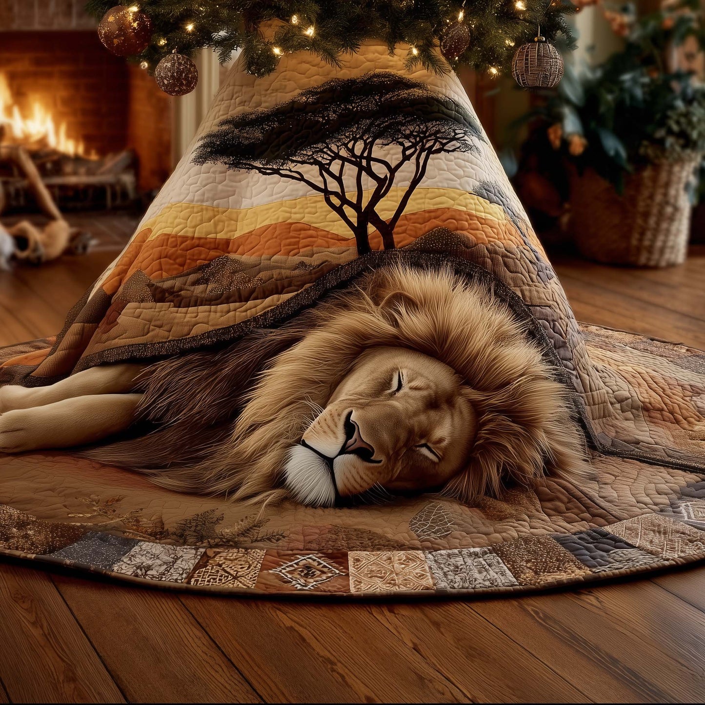 Sleeping Majesty Quilted Tree Skirt GFTOTG1959