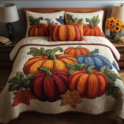Pumpkin Harvest Quilted Bedding Set GFTOTG196