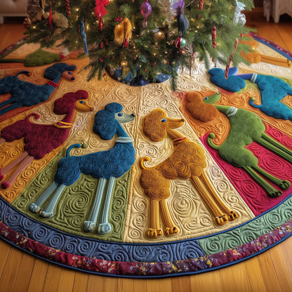 Funky Poodle Quilted Tree Skirt GFTOTG1963
