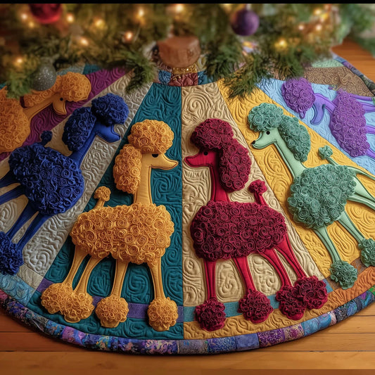 Funky Poodle Quilted Tree Skirt GFTOTG1965