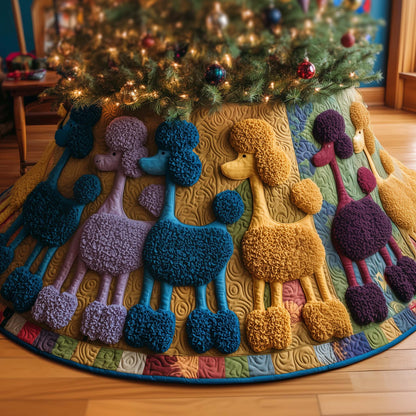 Funky Poodle Quilted Tree Skirt GFTOTG1966