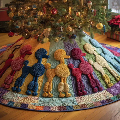 Funky Poodle Quilted Tree Skirt GFTOTG1967
