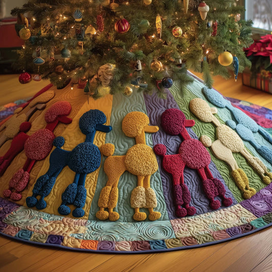 Funky Poodle Quilted Tree Skirt GFTOTG1967