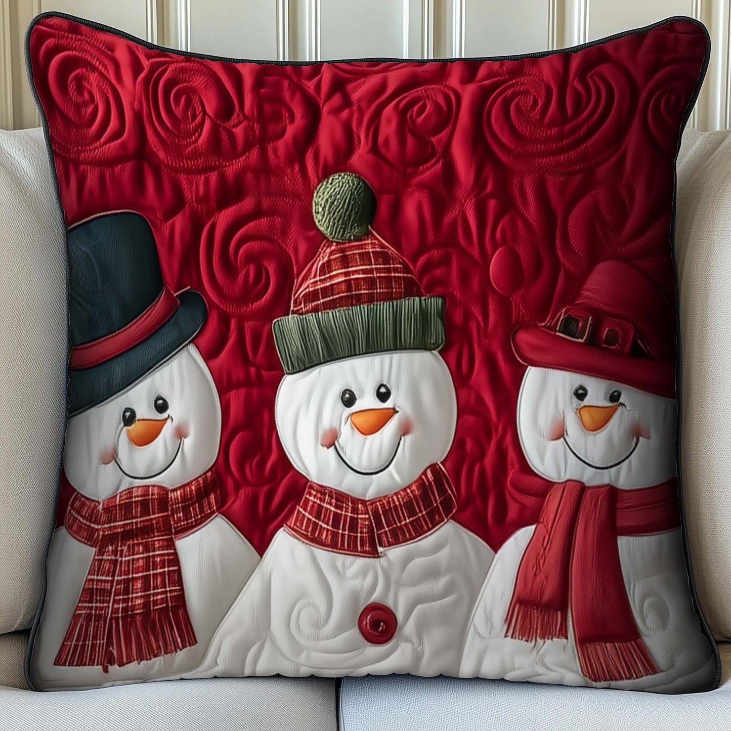 Snowman Quilted Pillow Case GFTOTG1982