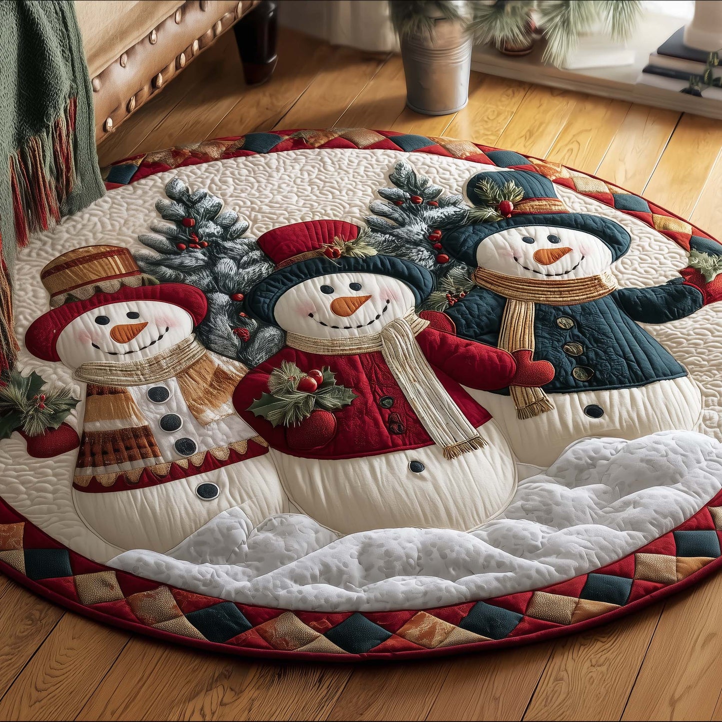 Snowman Quilted Round Mat GFTOTG1983