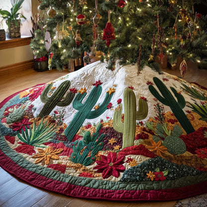 Holiday Desert Bloom Quilted Tree Skirt GFTOTG1993
