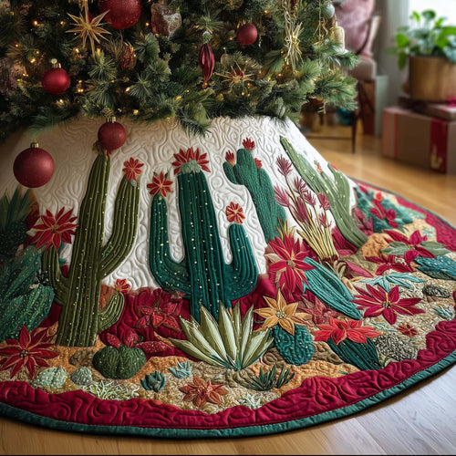Holiday Desert Bloom Quilted Tree Skirt GFTOTG1994