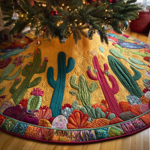 Holiday Desert Bloom Quilted Tree Skirt GFTOTG1996