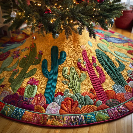 Holiday Desert Bloom Quilted Tree Skirt GFTOTG1996