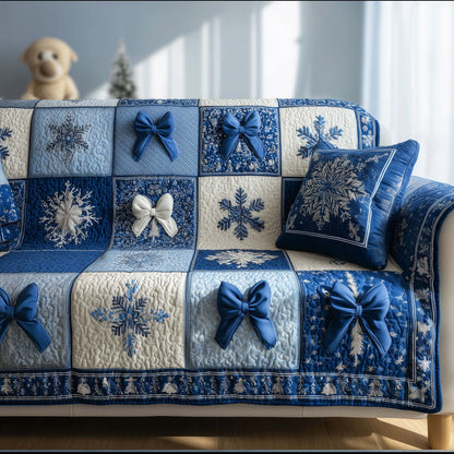 Merry Bow Quilted Sofa Cover GFTOTG1999