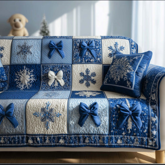 Merry Bow Quilted Sofa Cover GFTOTG1999