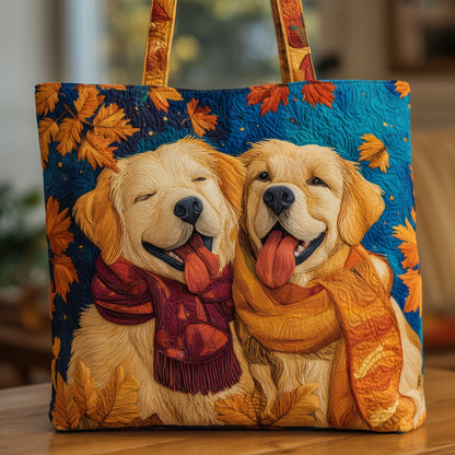 Autumn Golden Retriever Quilted Tote Bag GFTOTG200